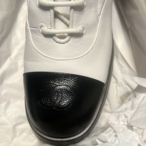 Chanel lace-Ups boots.